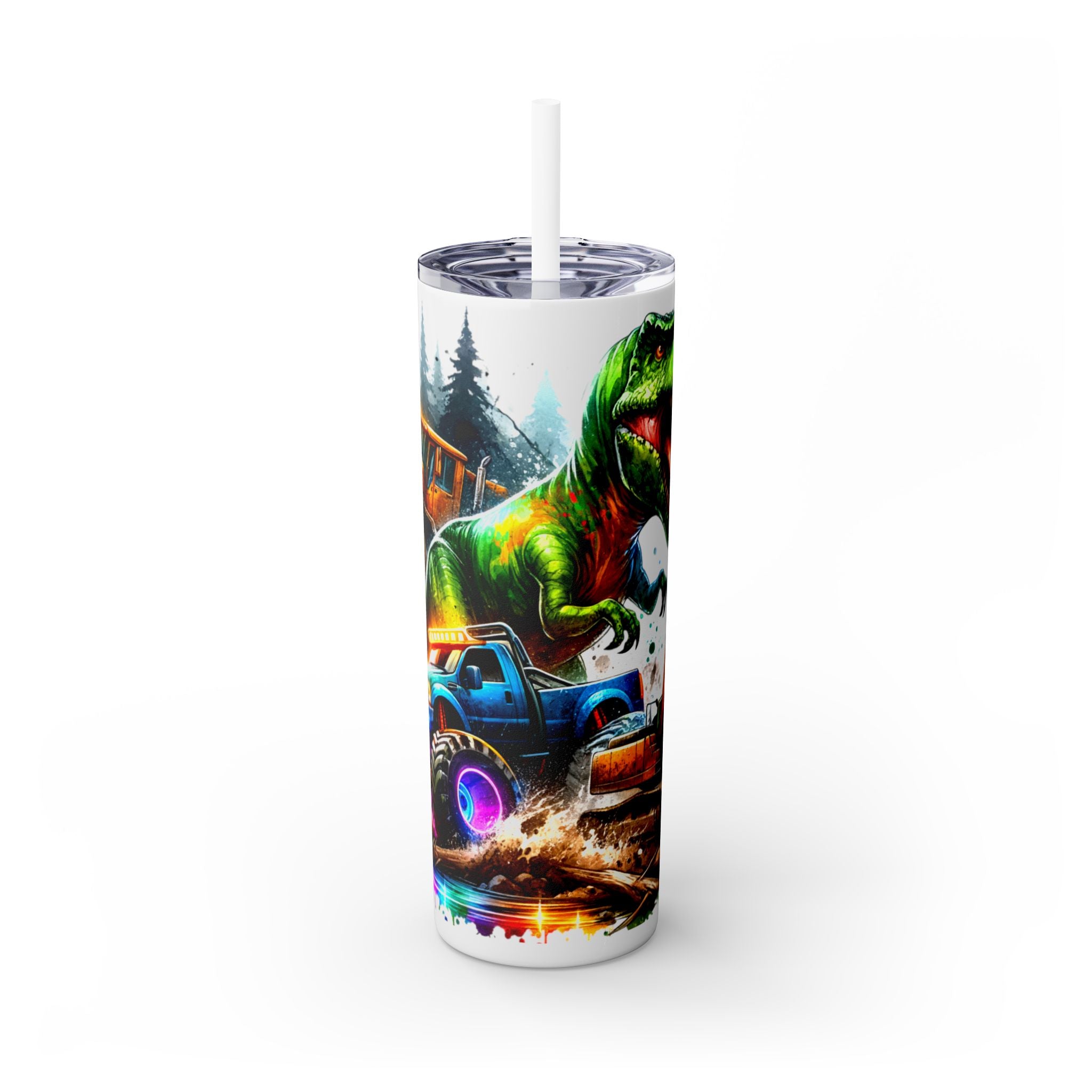 Monster Truck Dinosaur Design, Tumbler 20oz
